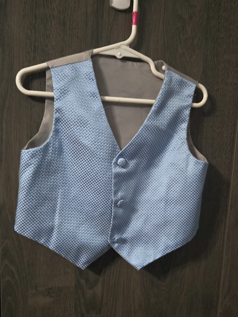 Light Blue Textured Boys' Vest